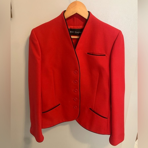 Vintage Rare Small Holt Renfrew Red Blazer Jacket Union Made - Picture 6 of 9